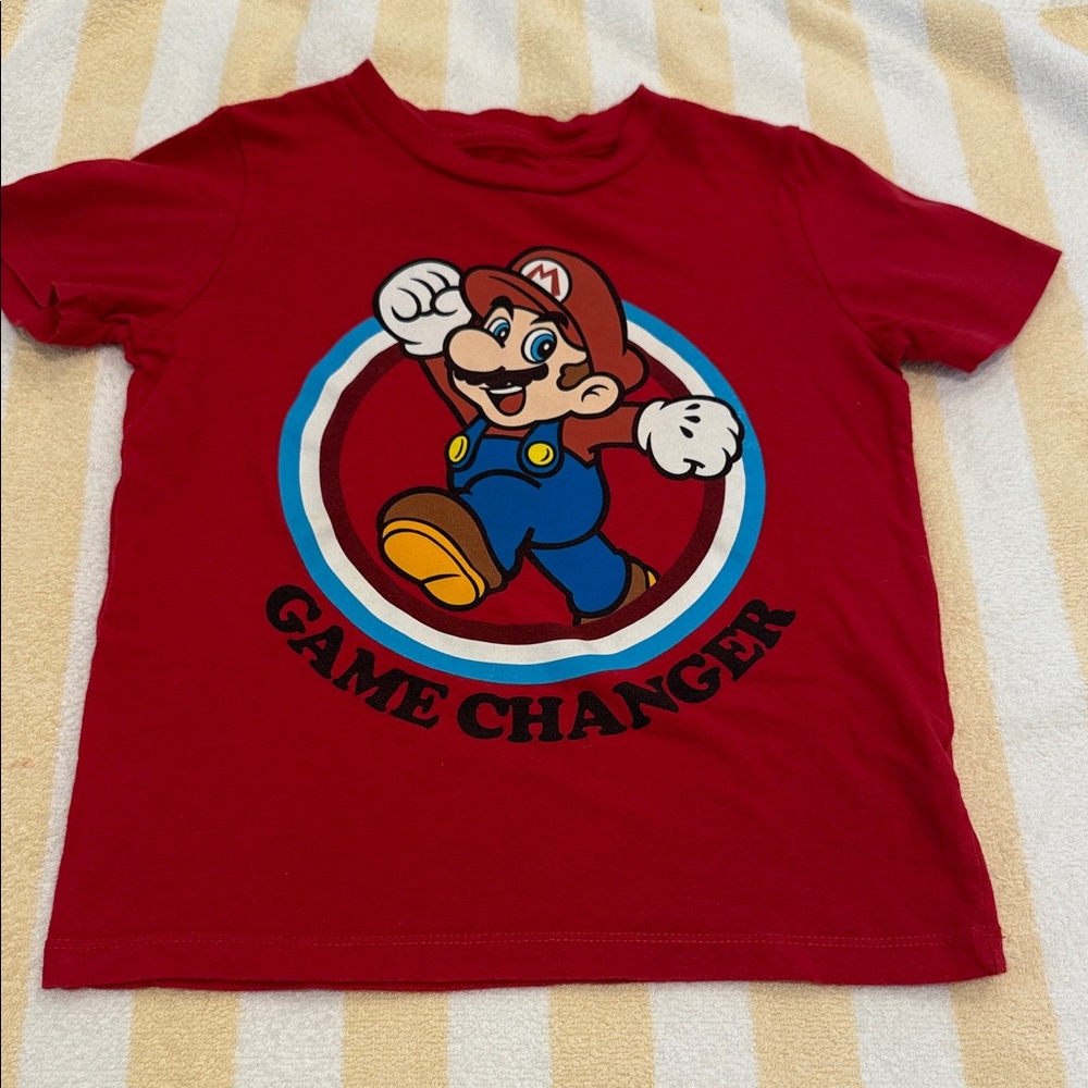 Old Navy Super Mario Red Game Changer Kids Tee